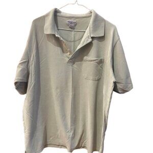 Vintage Sage Green Polo Shirt Mens L
